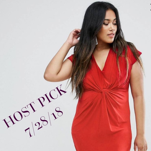 ASOS Curve Dresses & Skirts - 🌹2XHP🌹NWT ASOS Curve Knot Detail Midi Dress